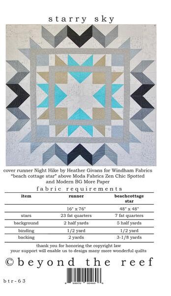 DIGITAL Starry Sky quilt pattern beyondthereef Natalie Barnes Patchwork pattern Quilting pattern