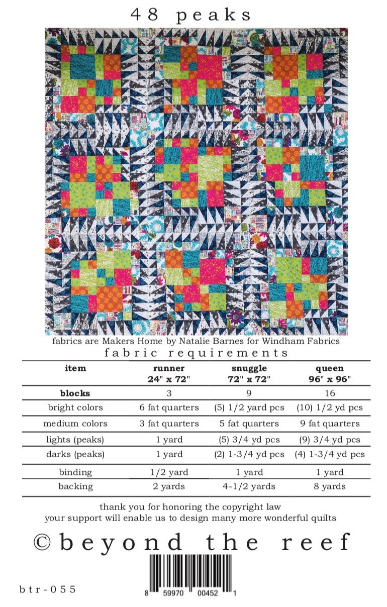 beyond the reef pattern + 48 Peaks by Natalie Barnes