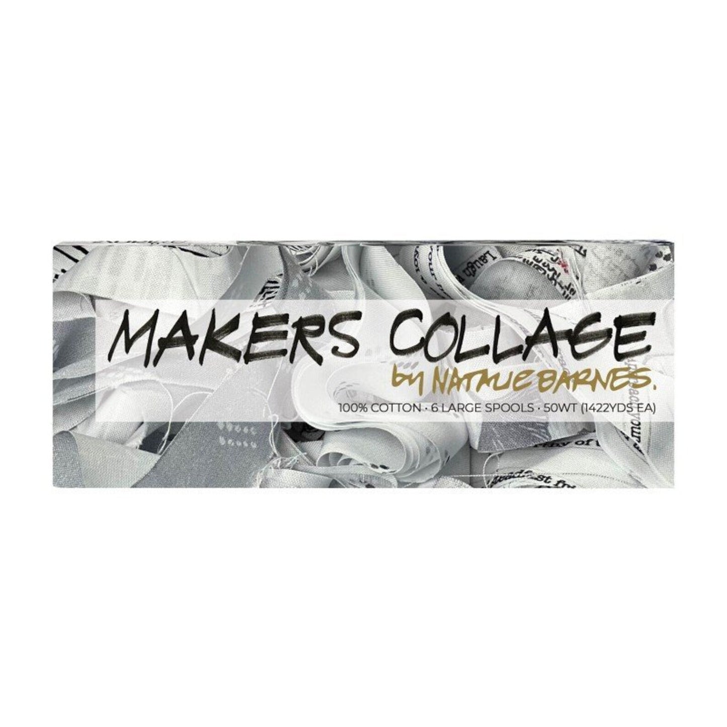 Makers Collage Neutral set of 6 AURIFIL 50 wt 2 Ply THREADS Large spools 1422 yards Cotton Quilting Thread Quilt Sewing Masks