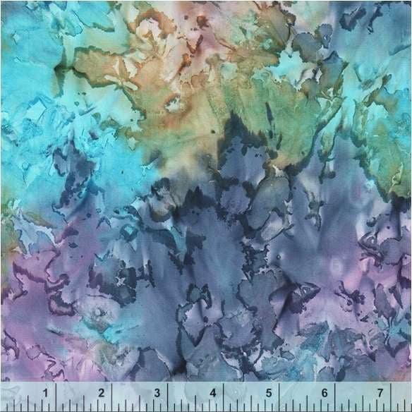 Dusk Color Blue and Purple Texture Pattern - BTHY - Anthology Fabrics Island Garden - 100 percent premium cotton Batik Low Volume