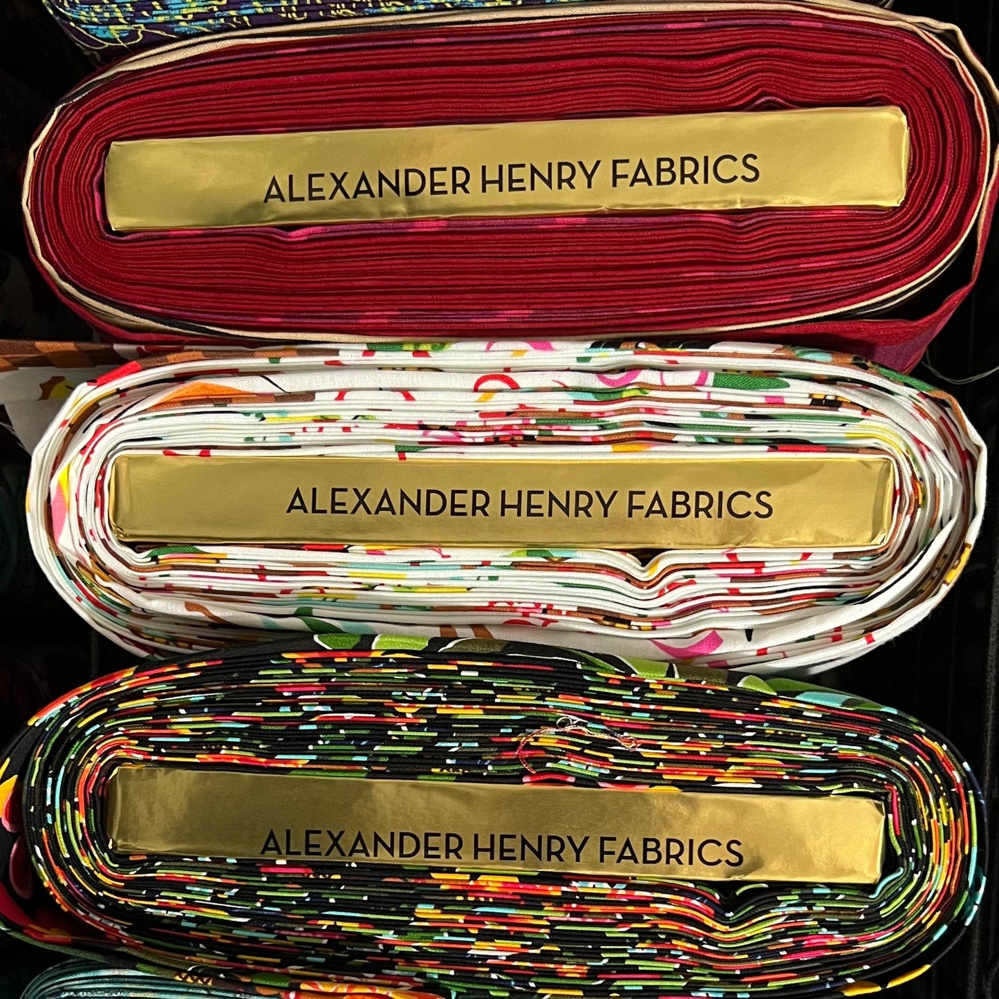 ALEXANDER HENRY fabric Rum Swizzle White bty The last to ship Quilting Cotton