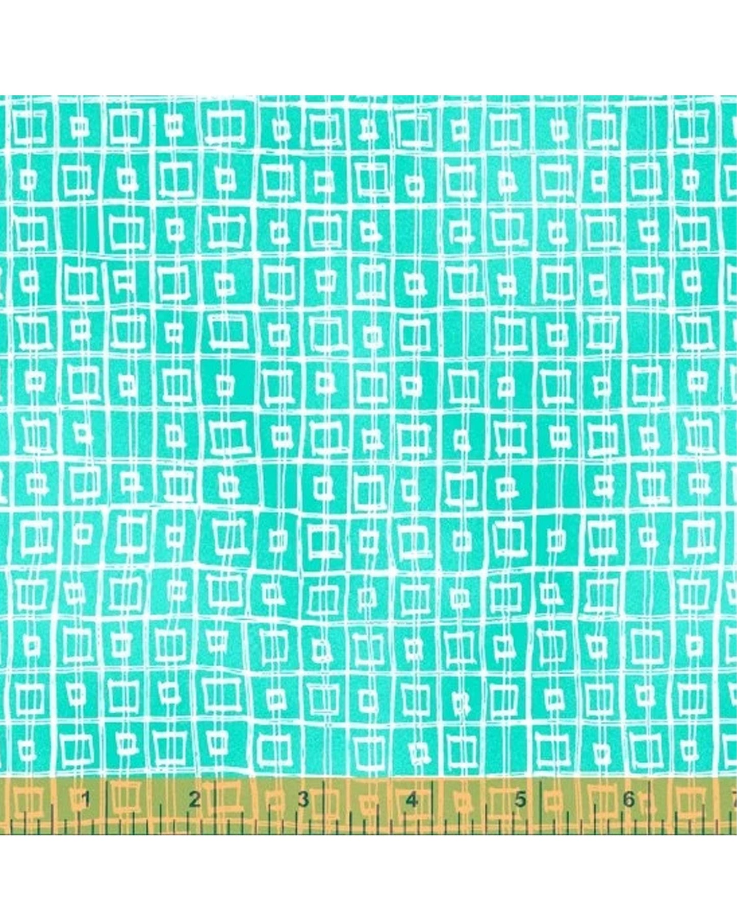 OUR HOUSE fabrics by Natalie Barnes Windham Fabrics Guitar Frets and Strings print Turquoise Sold by the half yard OEKO Tex Quilting Cotton