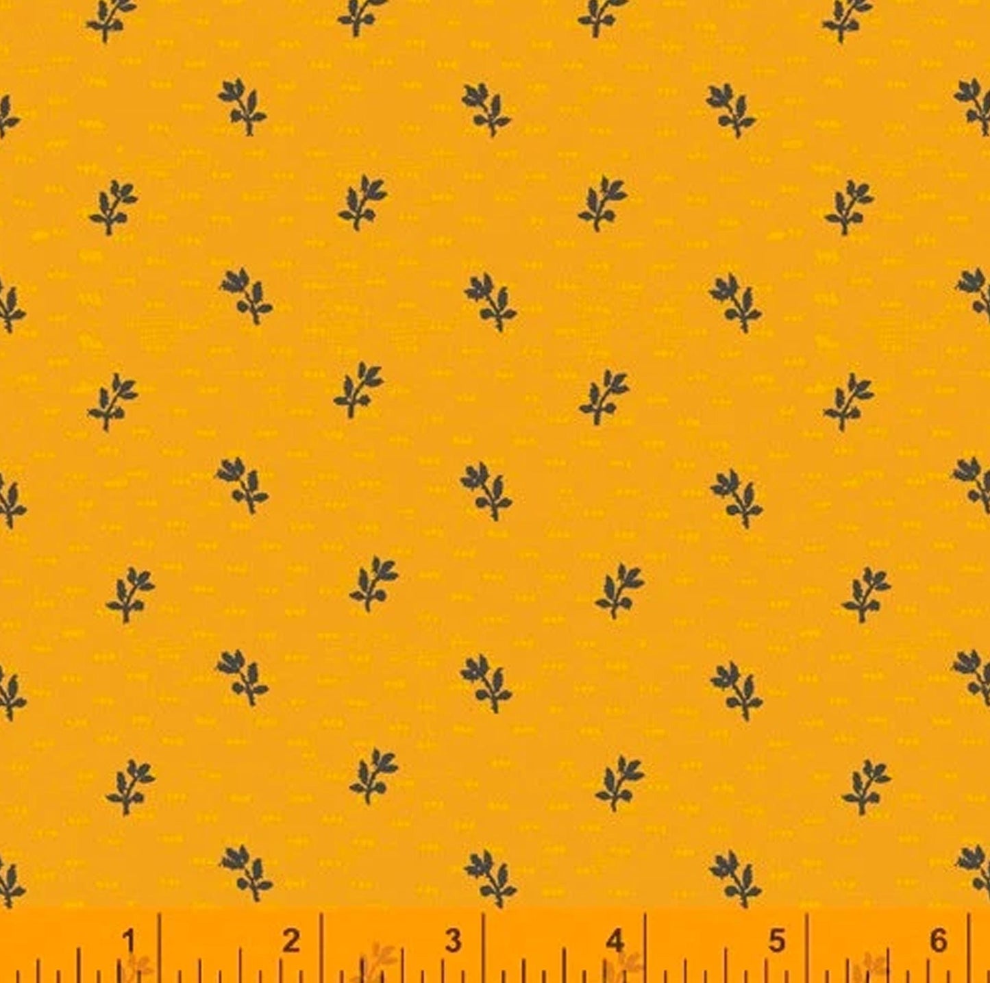 Seedlings Gold (orange) Norma Rose Fabric BTHY 52015 9 Quilting Cotton Half yard bundle