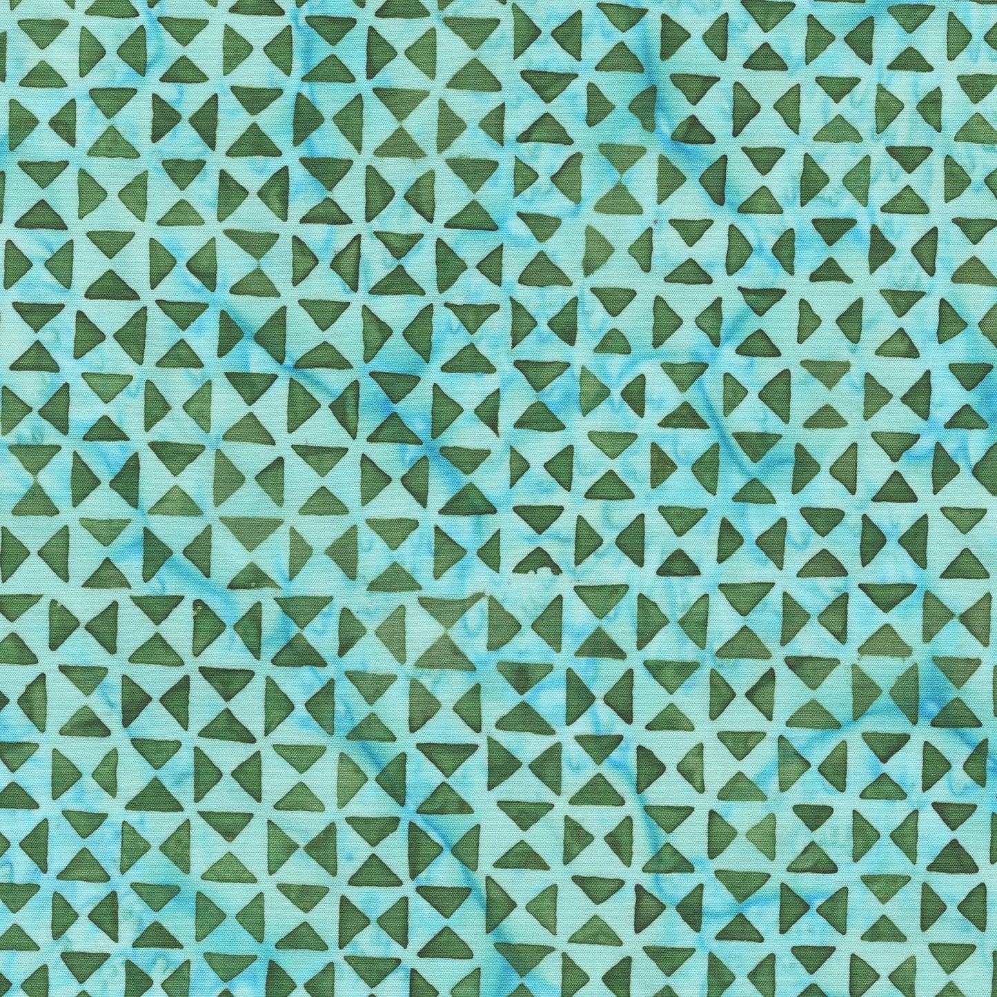 Stenographers Notebook Marcia Derse batik fabric PATTERN PALACE color FERN blue green bthy