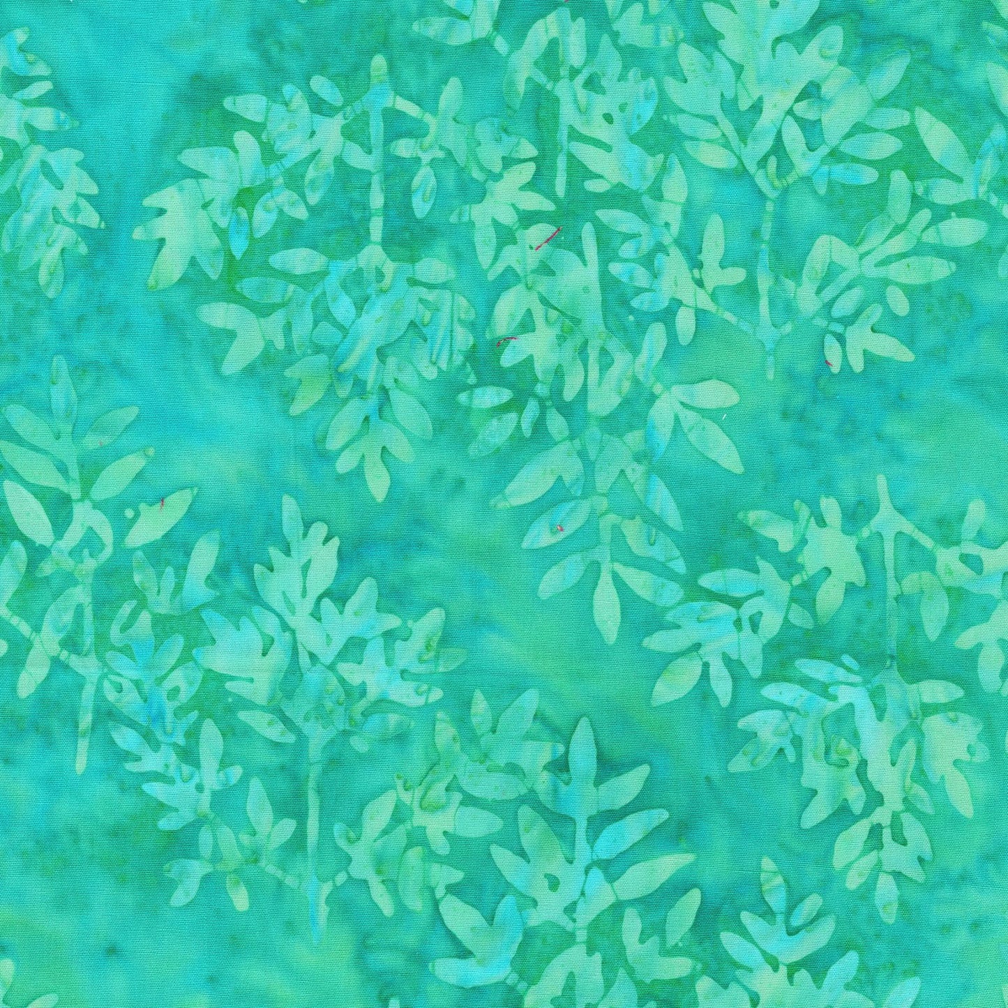 Peacock Color Green and Blue Heavenly Bamboo Pattern - BTHY - Anthology Fabrics Island Garden - 100 percent premium cotton Batik