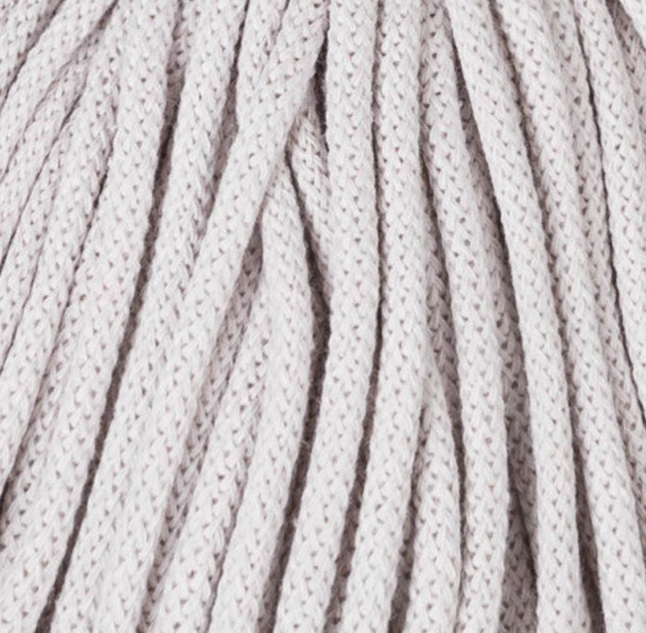 Bobbiny 5 mm Braided Cord Color Moonlight 5mm width 100mm 100% Cotton