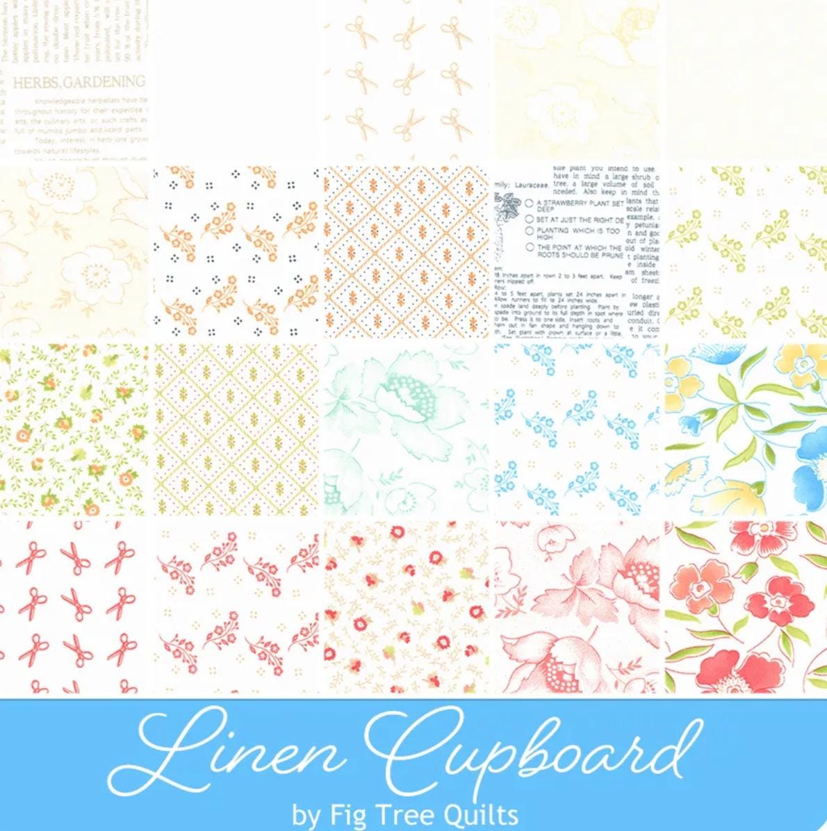 Linen Cupboard fabric Jelly Roll 40 piece Moda Fabrics Quilting