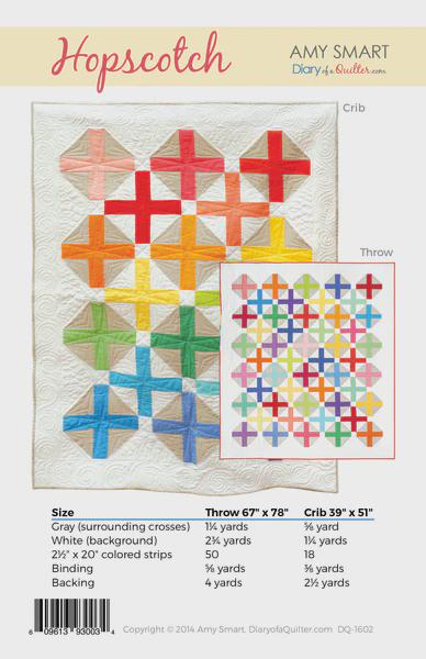 Hopscotch quilt pattern 67 x 78 by Amy Smart Modern Quilt Pattern Modern Quilting