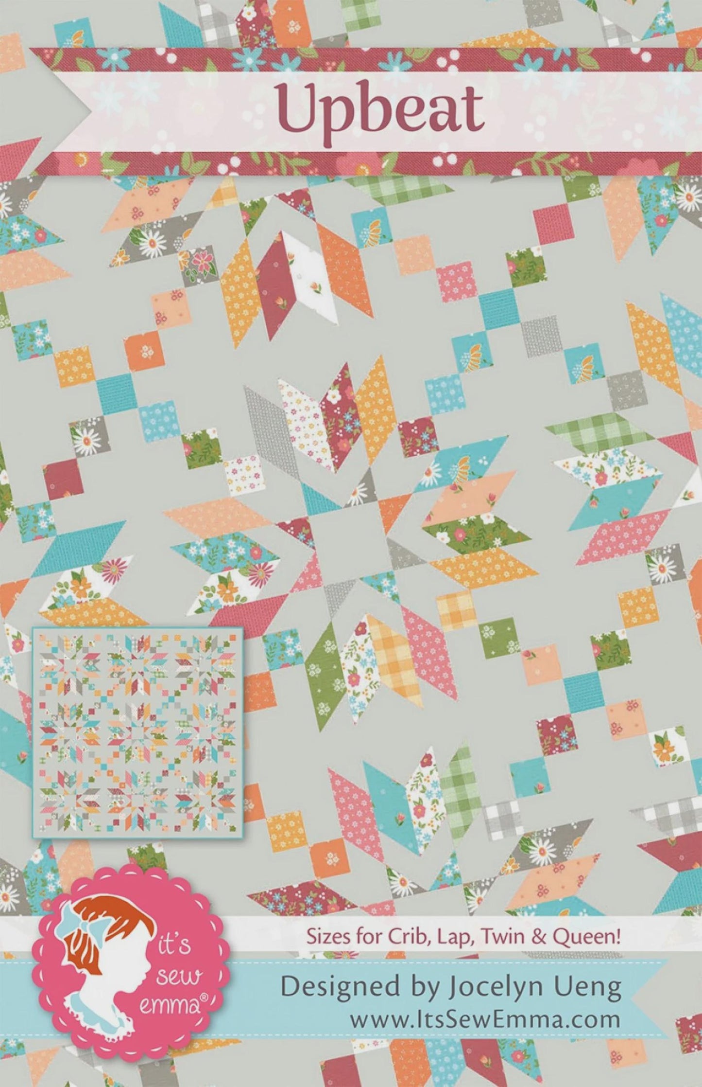 Upbeat quilt pattern four sizes Quilt by Jocelyn Ueng Modern Quilt Pattern Modern Quilting