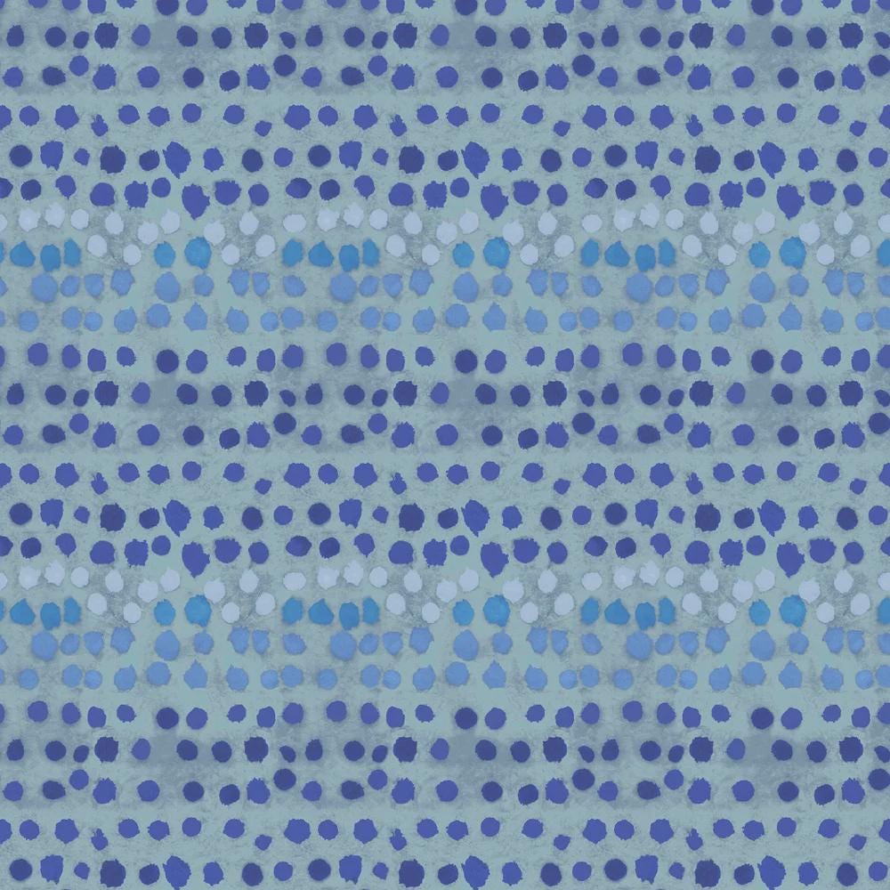 NEW Sketchbook 21 Ocean Paint Pots blue spotted fabric BTHY by Marcia Derse premium quilting cotton