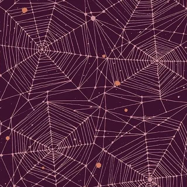 Guicy Guice fabric Web Ensnare Purple BTHY by the half yard Premium quilting cotton A 457 P