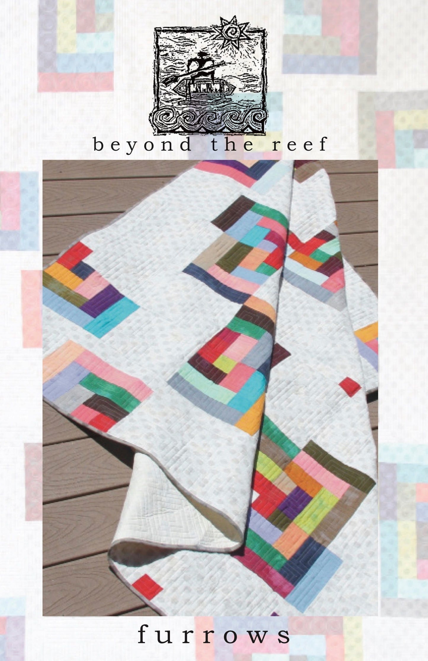DIGITAL Quilt Pattern FURROWS beyond the reef pattern Natalie Barnes Modern Patchwork Quilting Quilt
