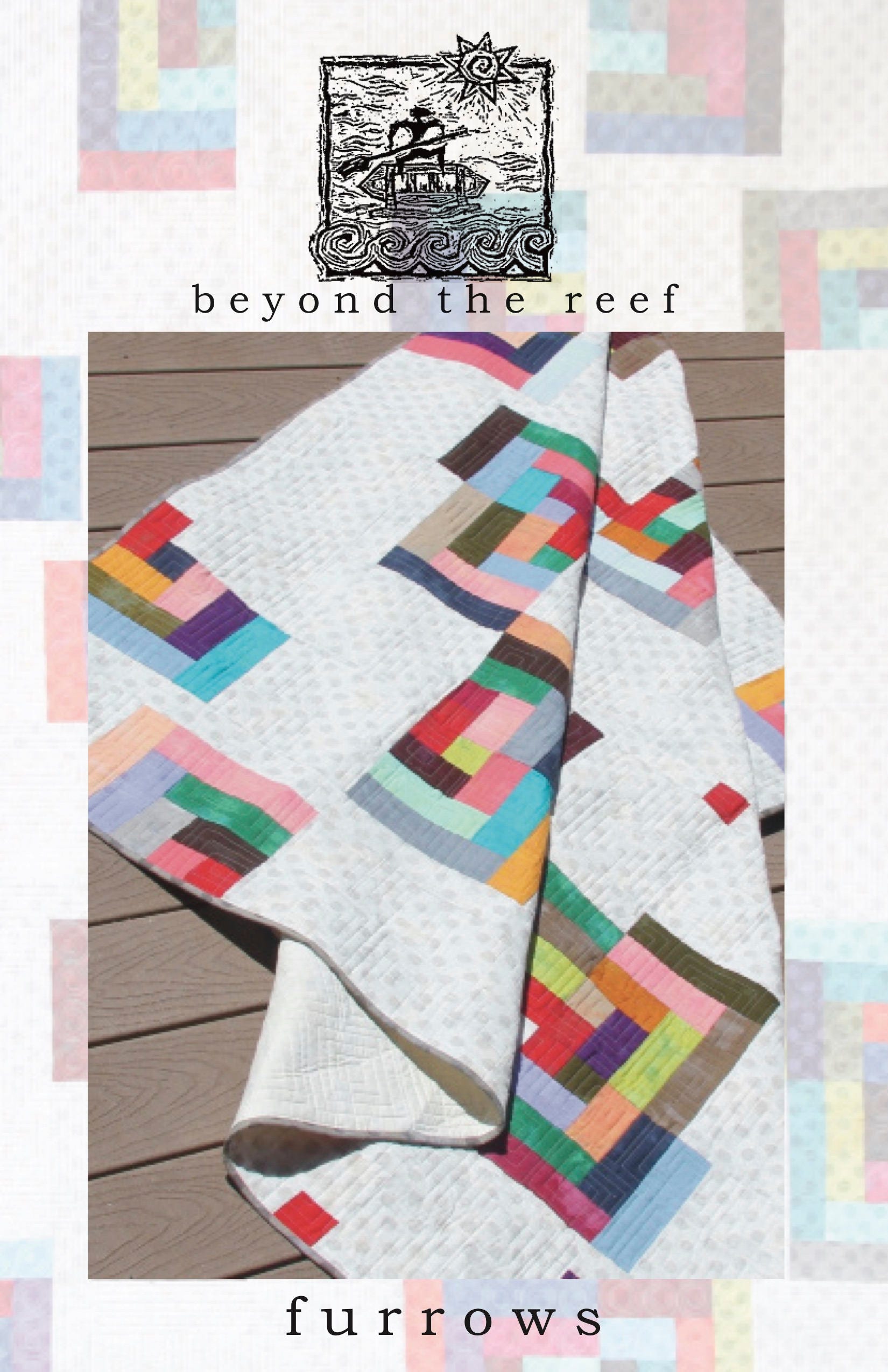 DIGITAL Quilt Pattern FURROWS beyond the reef pattern Natalie Barnes Modern Patchwork Quilting Quilt