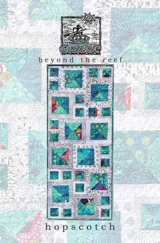 DIGITAL Pattern Hopscotch quilt pattern beyondthereef Natalie Barnes Fat quarter friendly quilt