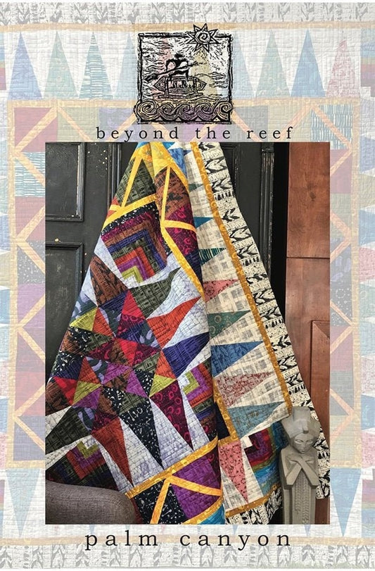Palm Canyon quilt pattern Medallion Quilt Natalie Barnes beyond the reef patterns Modern Patchwork Modern Quilting Quilt