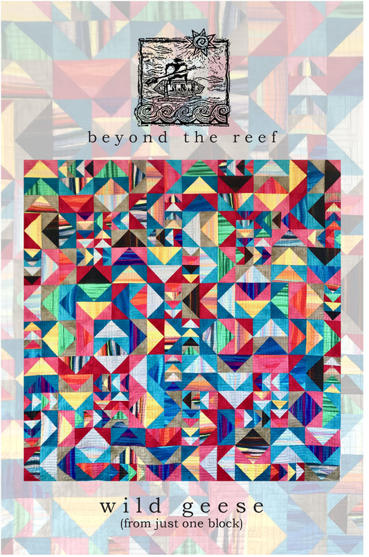 WILD GEESE quilt pattern by Natalie Barnes beyond the reef patterns Modern Quilting Modern Quilt