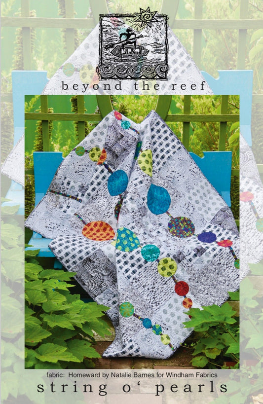 STRING O Pearls quilt pattern by Natalie Barnes beyond the reef patterns Modern Quilting Modern Quilt Pattern Patchwork