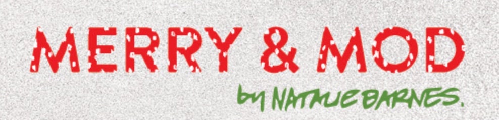 Merry and Mod Red stripe fabric BTY Windham Fabrics Natalie Barnes quilting cotton