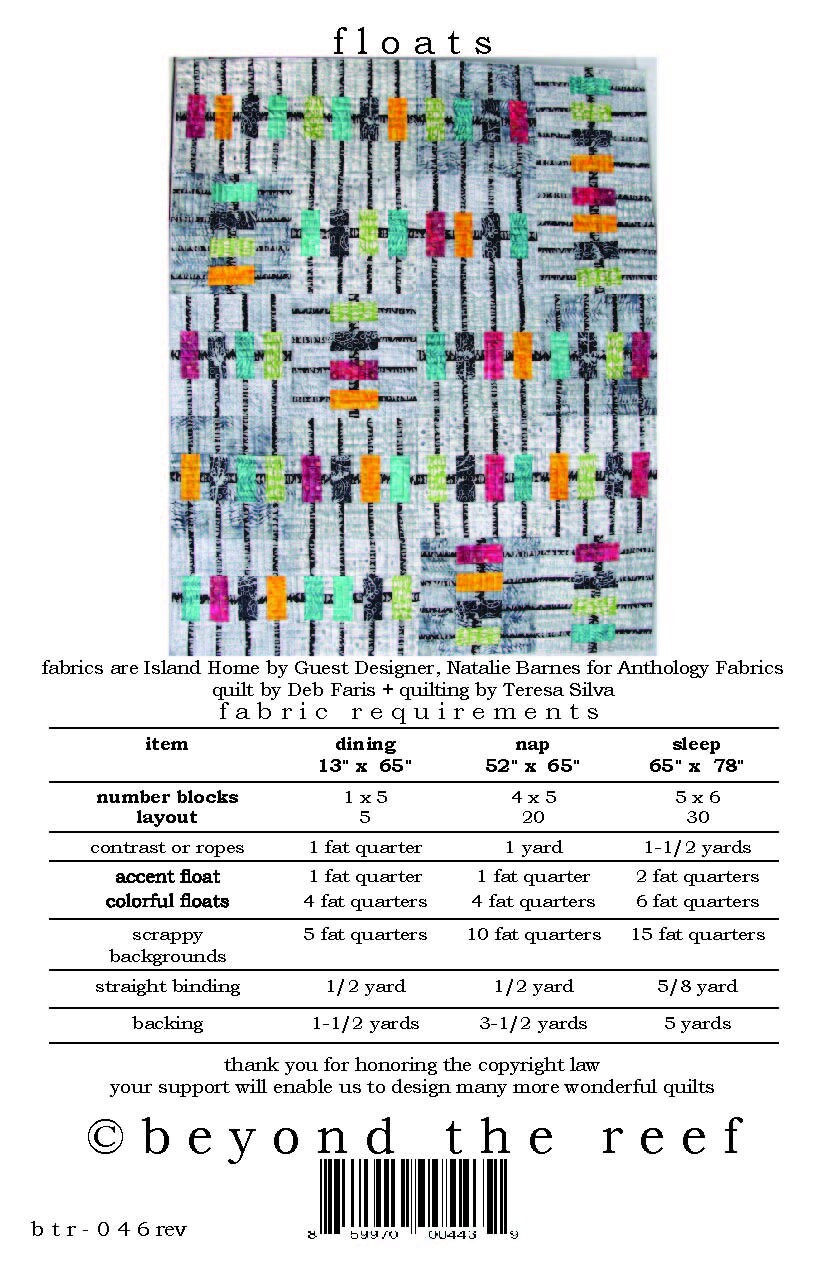 Digital Pattern FLOATS PDF quilt pattern by beyond the reef Modern Quilt Pattern Modern Quilting