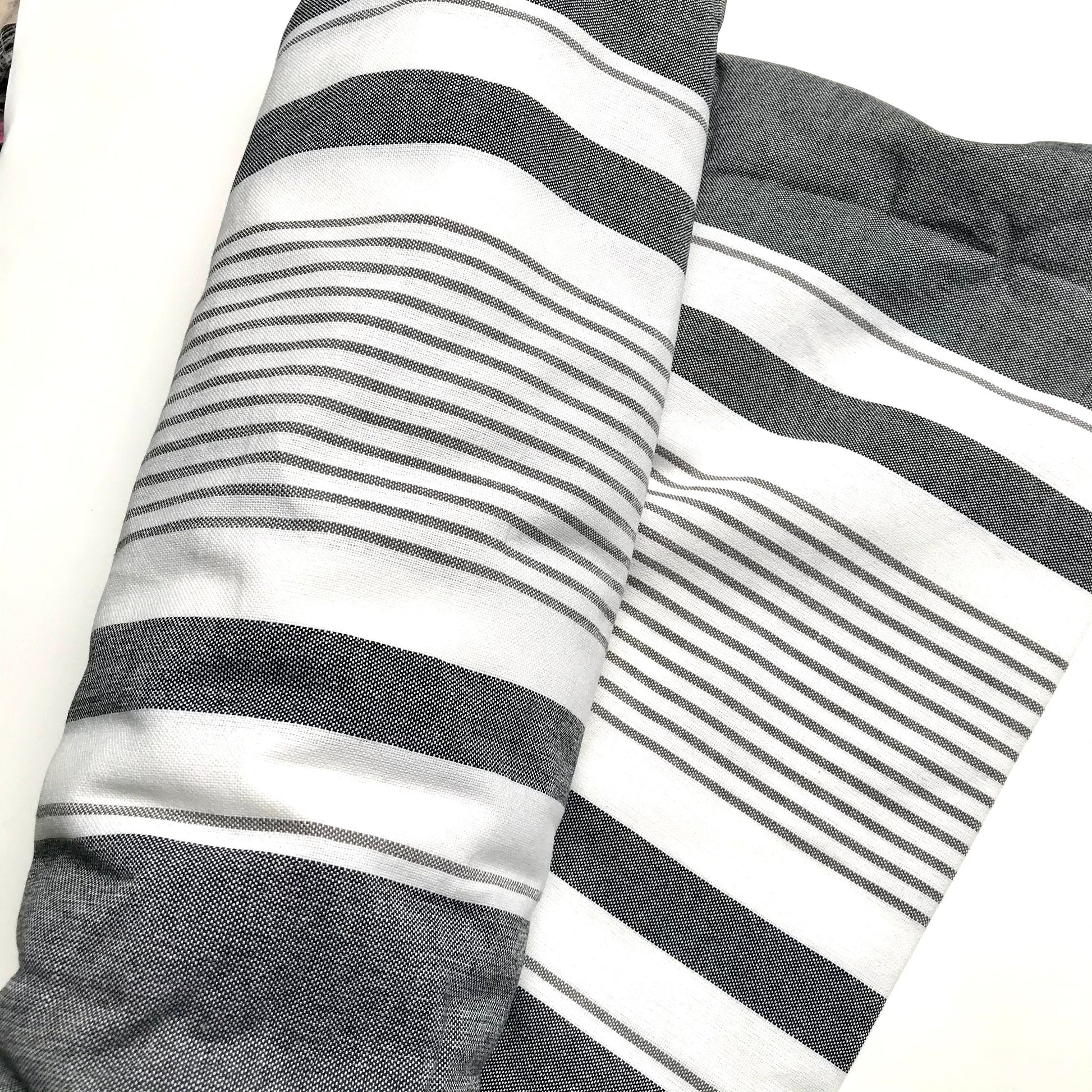 Lakeside 18 in Toweling by Pieces to Treasure Moda toweling by the yard BTY Black and White stripes 18 in wide 1 yard listing Moda
