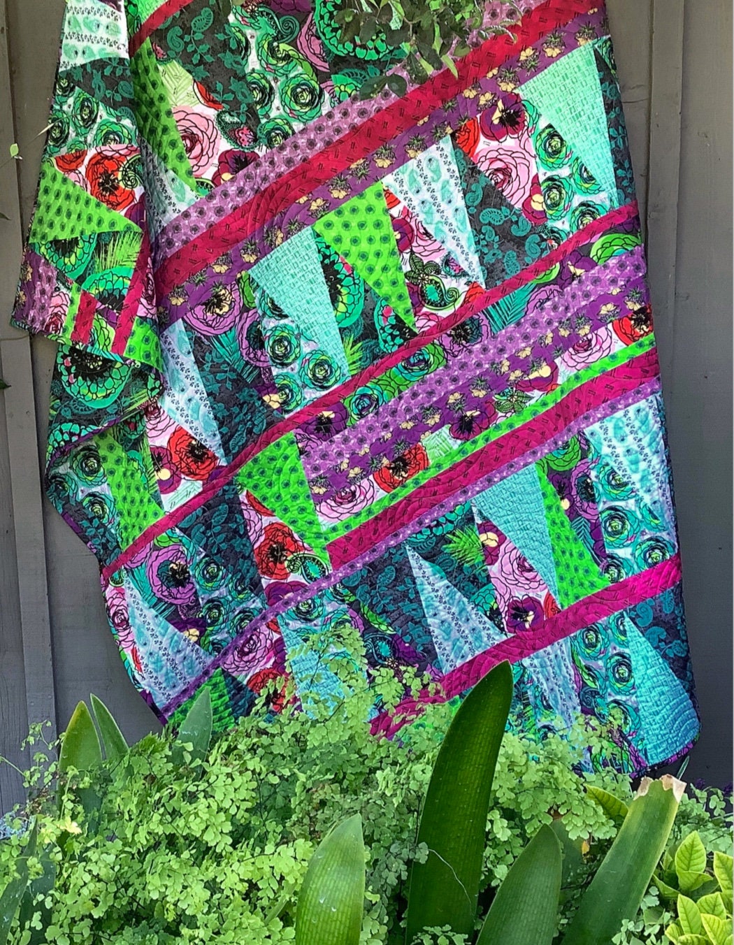 NEW Digital Tattoo Quilt Pattern 12pp Marcia Derse Modern Patchwork 57 x 77 inches