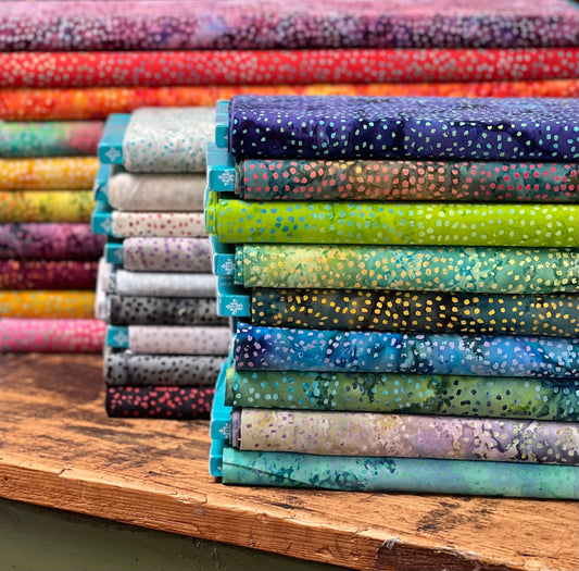 Sparkle and Shine batik fabric 28 fat quarters by Natalie Barnes for Anthology Fabrics Premium bali batik