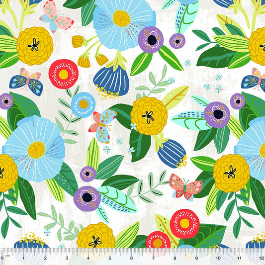 LAST CALL by the yard ABC's In Bloom fabric Blooming Garden from Wild Meadow Kelly Angelovic Premium quilting cotton