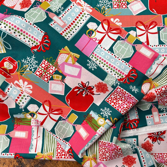 Christmas ALEXANDER HENRY fabric Perfect Packages bty The last of AHF Quilting Cotton