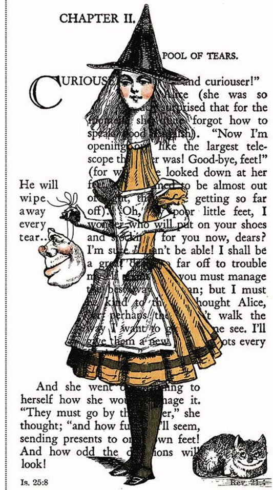 Riley Blake Halloween Panel Alice in Wonderland Quilting Cotton