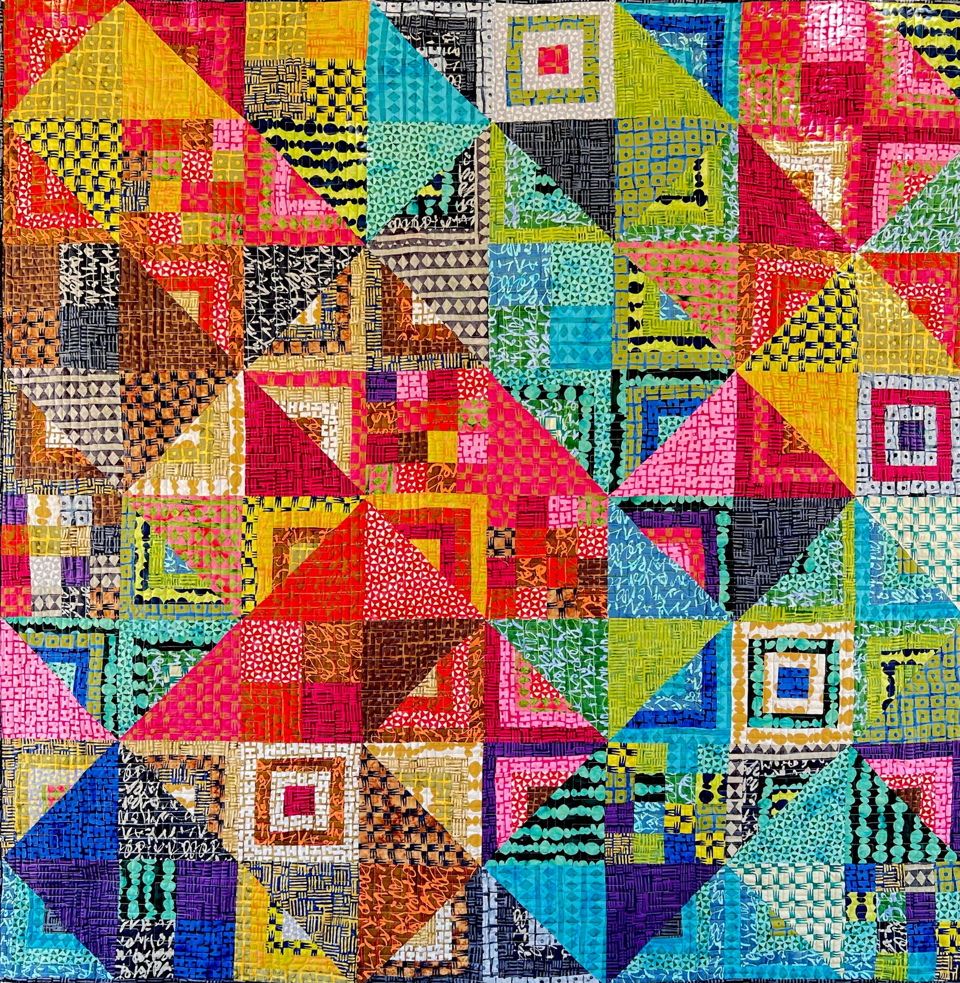 TRAVELER digital quilt pattern in MARCIA DERSE Stenographers Notebook Anthology Batik Fabric Paper Pattern