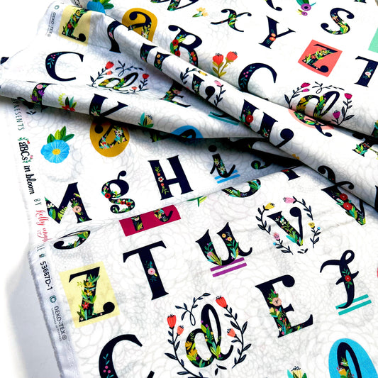 ABC's In Bloom fabric TWO YARDS Wild Meadow Kelly Angelovic Premium quilting cotton