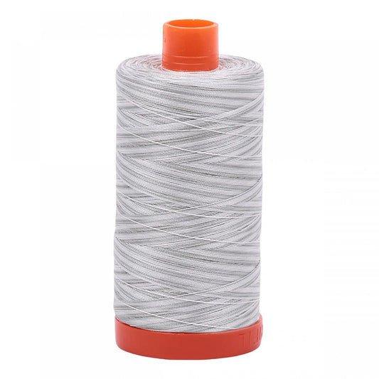 AURIFIL Variegated 50 wt 2 Ply THREAD Color 4060 Silver Moon Large spool 1422 yards Cotton Quilting Thread Quilt