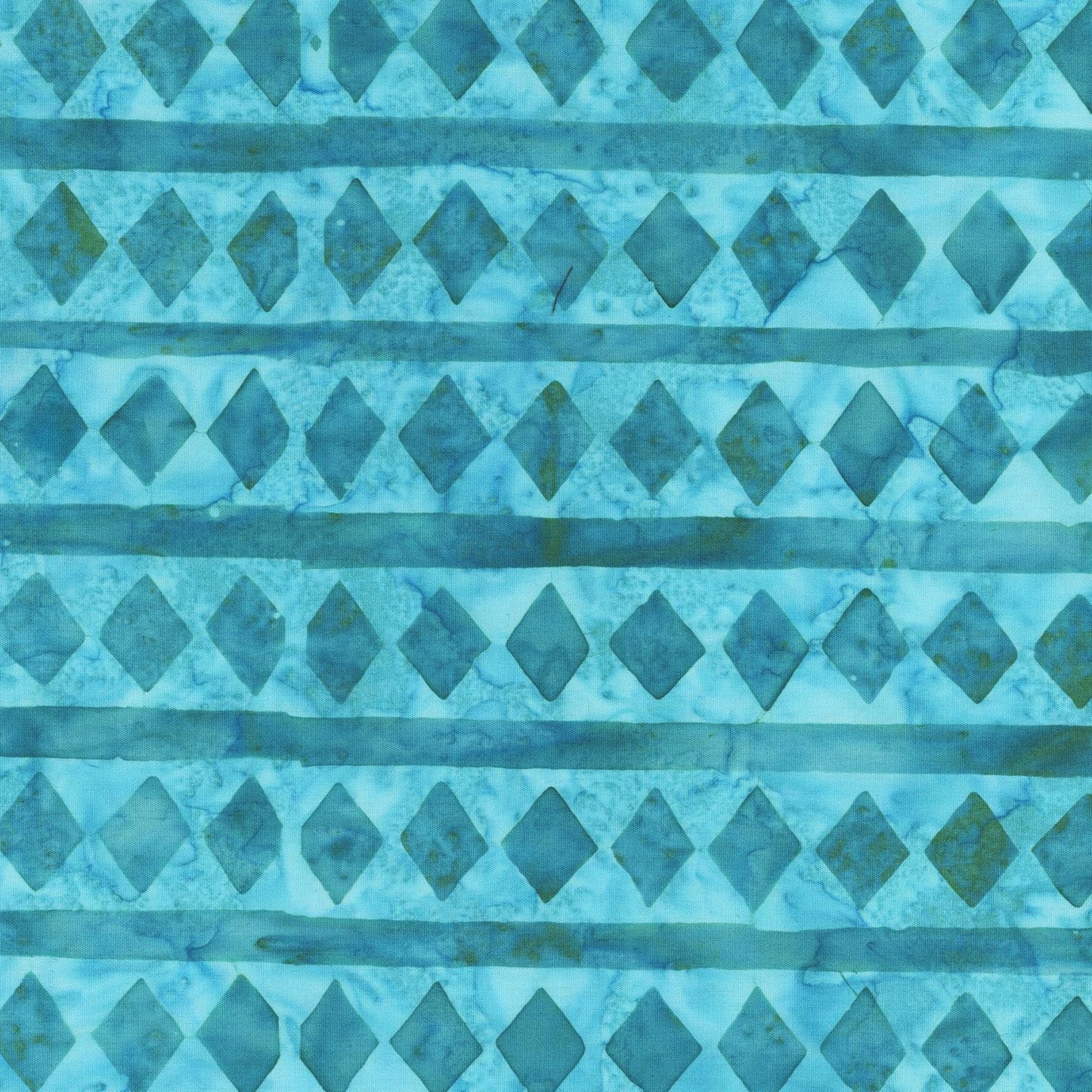 Marcia Derse batik fabric DIAMOND color Seaside turquoise blue BTHY from Stenographers Notebook