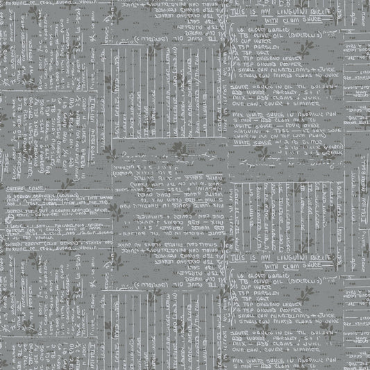 Makers Collage BTHY Recipe Cards gray 52012A 3 by Natalie Barnes for Windham Fabrics Low Volume fabric Quilting Cotton OEKO Tex Certified
