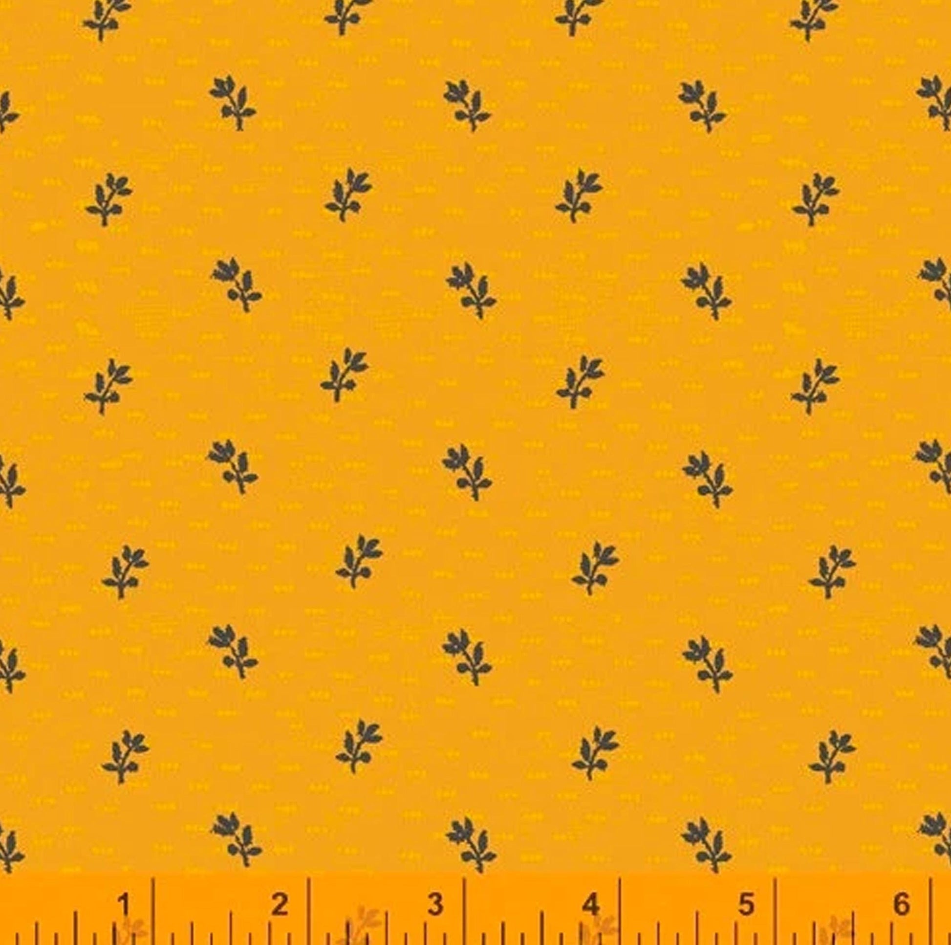 Seedlings Gold (orange) Norma Rose Fabric BTHY 52015 9 Quilting Cotton Half yard bundle