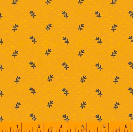 Seedlings Gold (orange) Norma Rose Fabric BTHY 52015 9 Quilting Cotton Half yard bundle