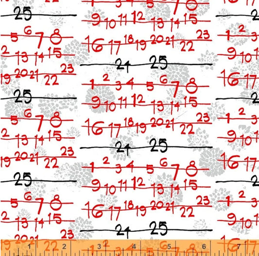 Merry and Mod numbers fabric by the yard Windham Fabrics Natalie Barnes quilting cotton modern farmhouse design