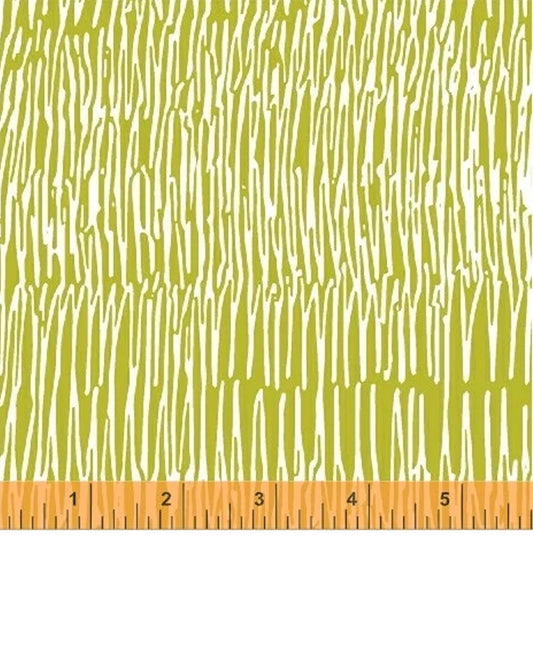 Half Yard Green and White fabric Homeward by Natalie Barnes Quilting Cotton