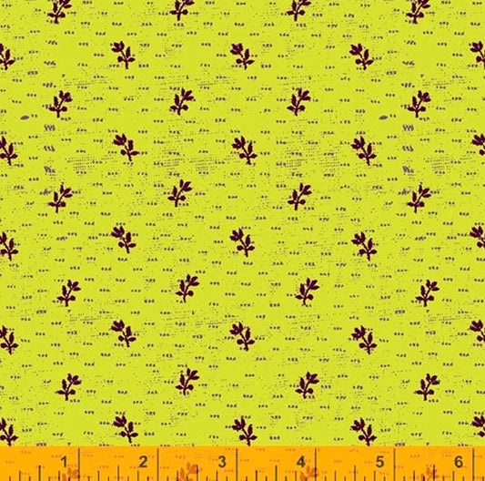 Seedlings Green Norma Rose Fabric BTHY 52015 10 Quilting Cotton Half yard bundle