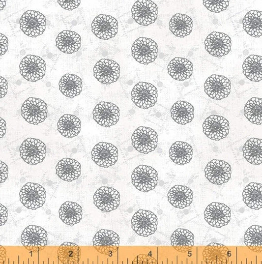 LAST CALL Our House fabrics Sold by the Yard Low Volume Print Dahlia Dot Grey by Natalie Barnes Windham Fabrics OEKO Tex Quilting Cotton