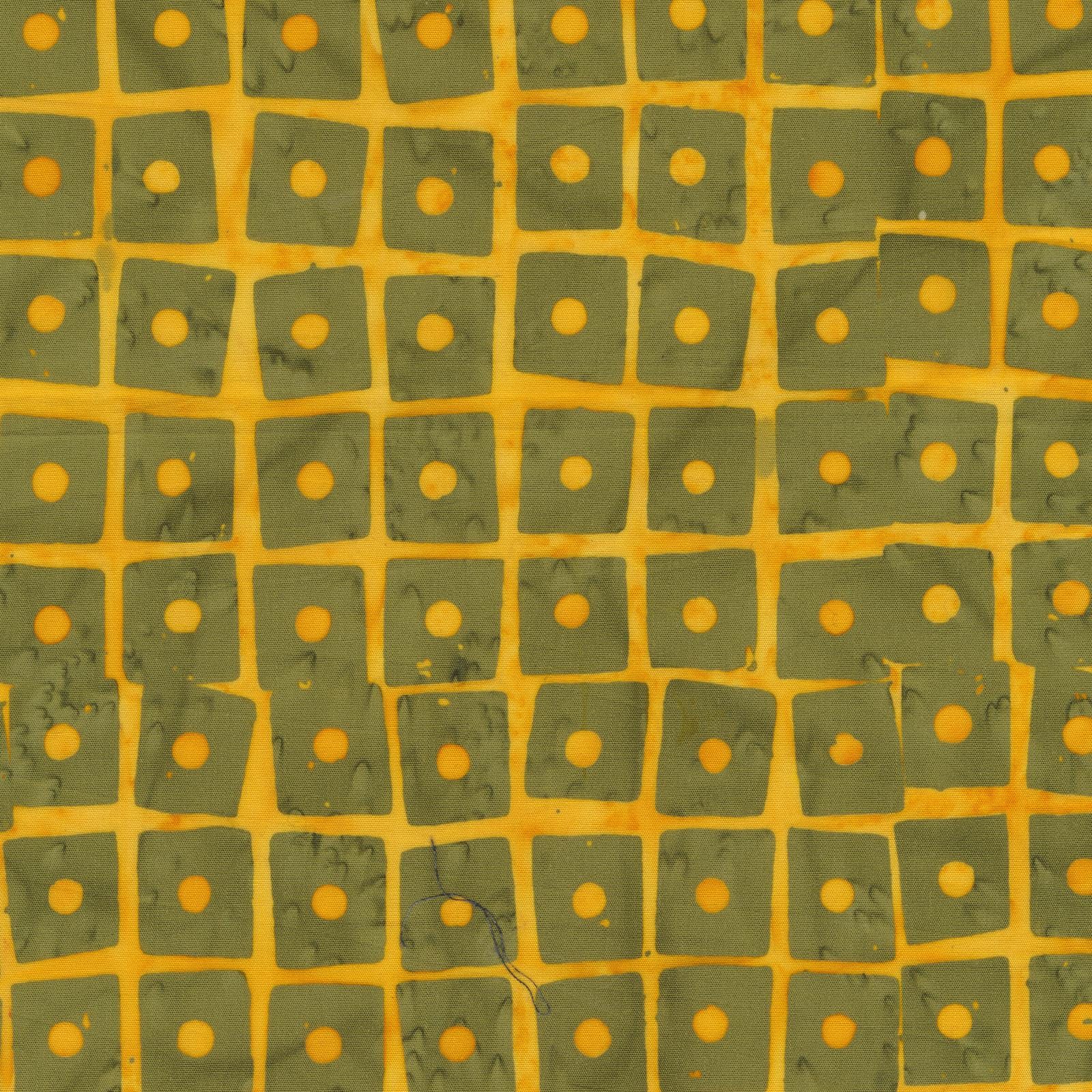 Marcia Derse Stenographers Notebook batik fabric BLOCK color Cheddar color Green on gold BTHY