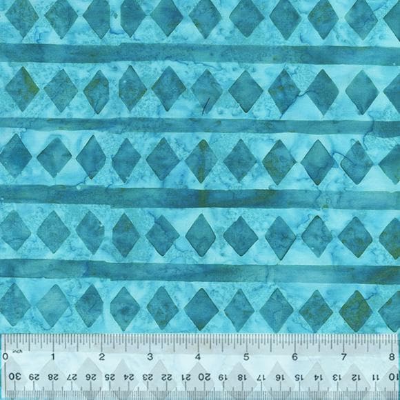 Marcia Derse batik fabric DIAMOND color Seaside turquoise blue BTHY from Stenographers Notebook