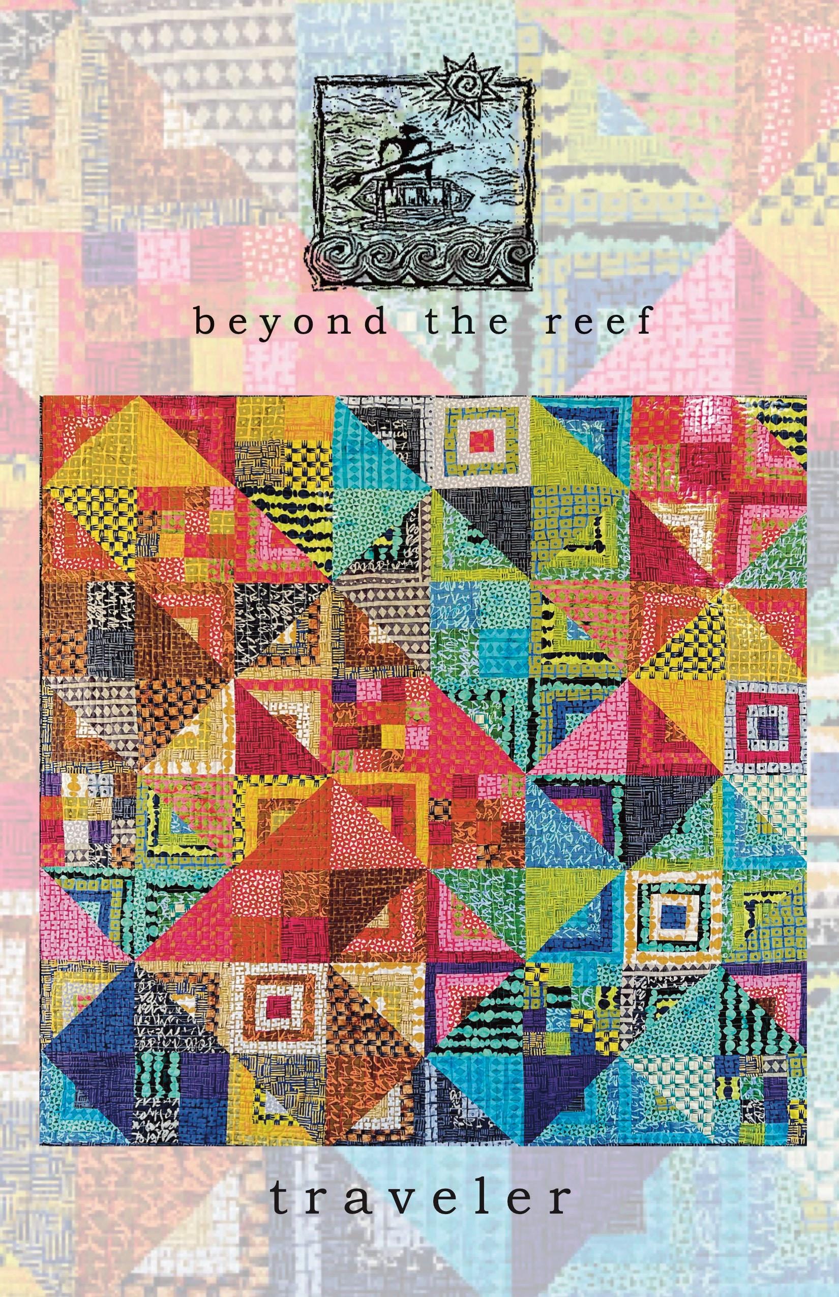 TRAVELER digital quilt pattern in MARCIA DERSE Stenographers Notebook Anthology Batik Fabric Paper Pattern