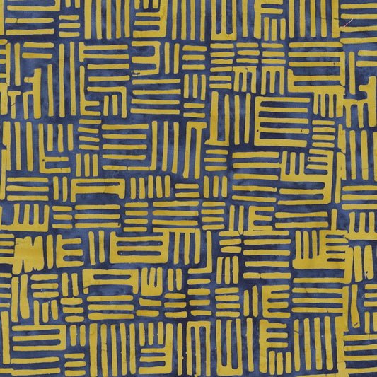 Stenographers Notebook Marcia Derse batik fabric LAYERS Collegiate navy and blue BTHY