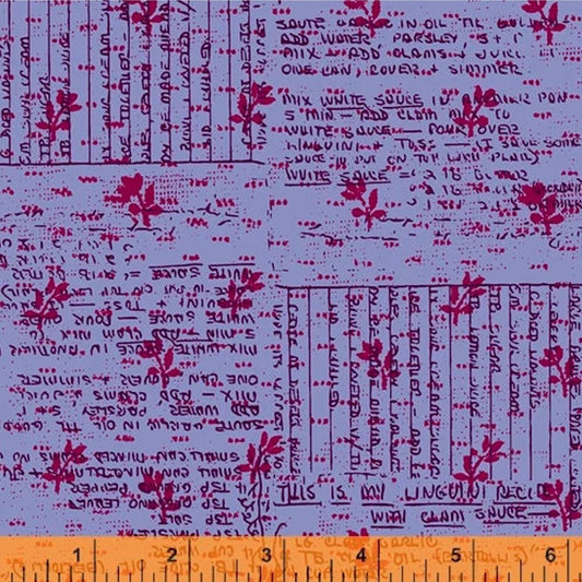 BTHY Purple and Pink Recipe Cards Norma Rose Fabric 52012 5 Quilting Cotton Half yard bundle