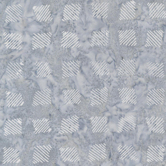 Stepping Stone Color Gray White Stepping Stone Pattern - BTHY - Anthology Fabrics Island Garden - 100 percent premium cotton Batik