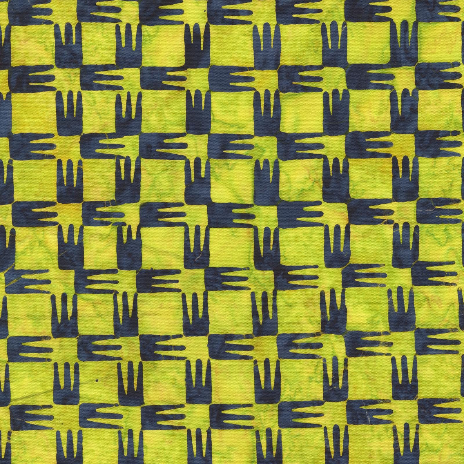 Stenographers Notebook Marcia Derse batik fabric COMPASS color LIMELIGHT Black on Green BTHY