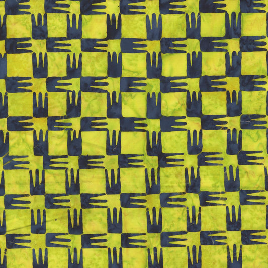 Stenographers Notebook Marcia Derse batik fabric COMPASS color LIMELIGHT Black on Green BTHY