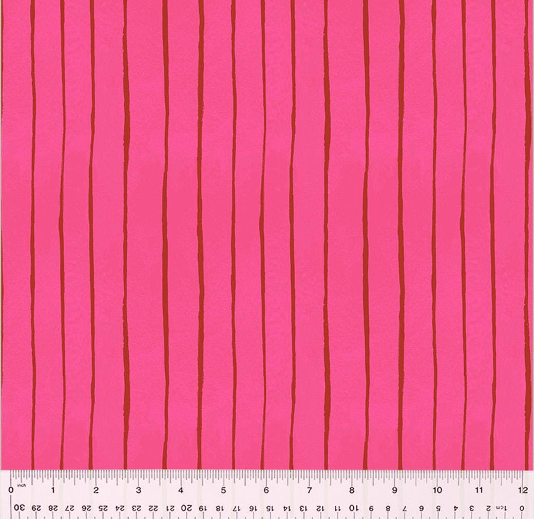 LAST CALL BTY Thin Strokes fabric Tea Cup by Kelly Angelovic Windham Fabrics Premium quilting cotton