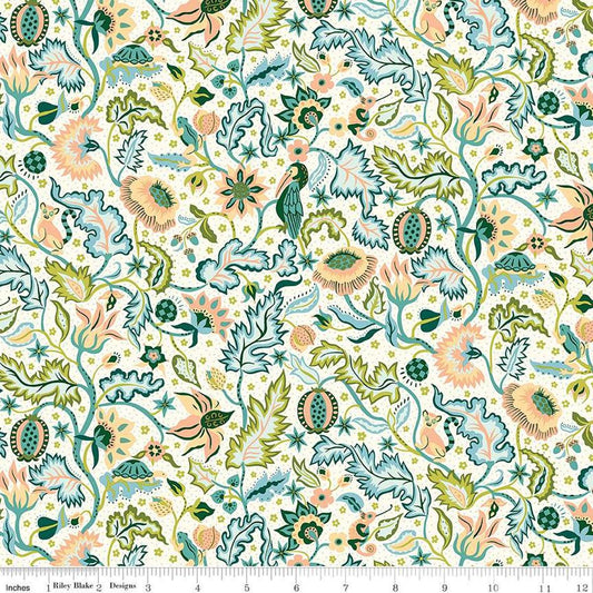 LIBERTY FABRICS Tree of Life Canopy Greens Liberty Tree BTHY by the half yard Premium Lasenby 100% Cotton